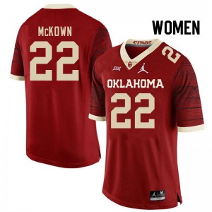 Women Chapman McKown Retro OU College Football #22 Jersey 270534-655
