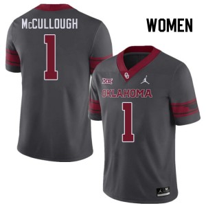 Women Dasan McCullough Charcoal OU College Football #1 Jersey 653163-614