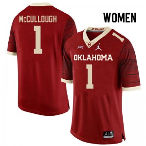 Women Dasan McCullough Retro Oklahoma College Football #1 Jersey 600855-279
