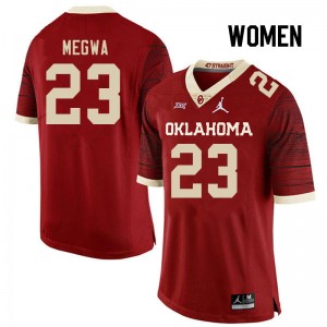 Women Emeka Megwa Retro OU College Football #23 Jersey 341901-848