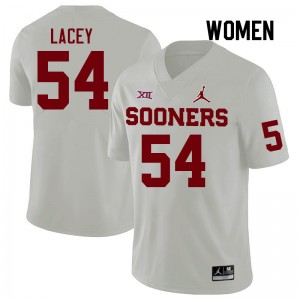 Women Jacob Lacey White OU College Football #54 Jersey 671536-104