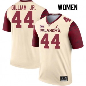 Women Kelvin Gilliam Jr. Cream OU College Football #44 Jersey 994065-393