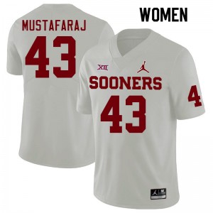Women Redi Mustafaraj White Oklahoma College Football #43 Jersey 773590-518