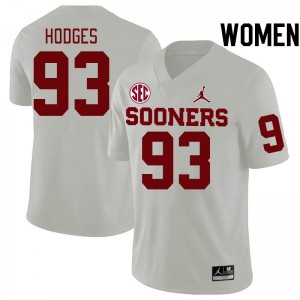 Women Ace Hodges White Oklahoma Sooners 2024 SEC Conference College Football #93 Jersey 893566-340