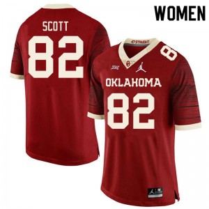 Women Adrian Scott Retro OU College Football #82 Jersey 255525-835