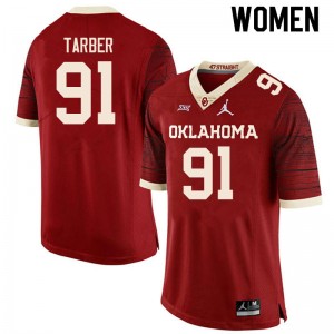 Women Alton Tarber Retro OU Sooners College Football #91 Jersey 965563-286