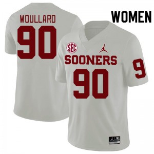 Women Caiden Woullard White Oklahoma Sooners 2024 SEC Conference College Football #90 Jersey 880628-651