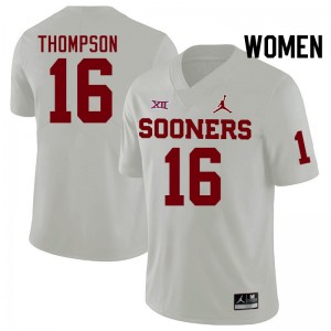 Women Casey Thompson White Sooners College Football #16 Jersey 750268-266