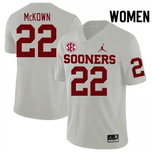 Women Chapman McKown White Sooners 2024 SEC Conference College Football #22 Jersey 508454-519