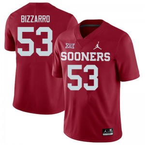 Women Cory Bizzarro Crimson OU Sooners College Football #53 Jersey 142053-158