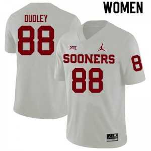 Women Dallas Dudley White OU College Football #88 Jersey 169890-247