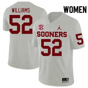 Women Damonic Williams White Oklahoma Sooners 2024 SEC Conference College Football #52 Jersey 521237-906