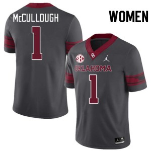 Women Dasan McCullough Charcoal OU 2024 SEC Conference #1 Jersey 380906-646