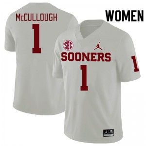 Women Dasan McCullough White OU 2024 SEC Conference College Football #1 Jersey 933827-720