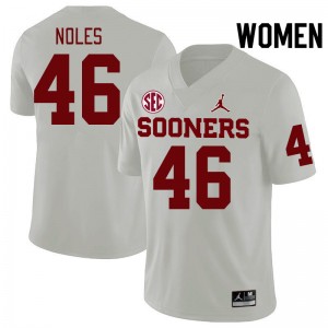 Women Dax Noles White Oklahoma Sooners 2024 SEC Conference College Football #46 Jersey 731838-199