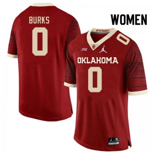 Women Deion Burks Retro OU College Football #6 Jersey 964168-502