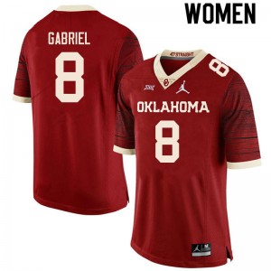 Women Dillon Gabriel Retro Oklahoma Sooners College Football #8 Jersey 317980-790