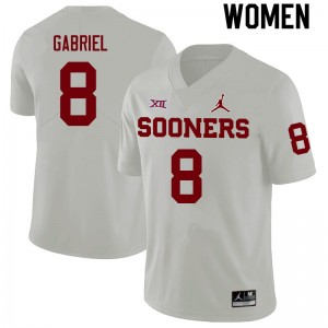 Women Dillon Gabriel White Oklahoma Sooners College Football #8 Jersey 506694-402
