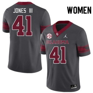 Women Emmett Jones III Charcoal OU 2024 SEC Conference #41 Jersey 412200-759