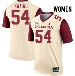 Women Febechi Nwaiwu Cream OU Sooners College Football #54 Jersey 153092-255