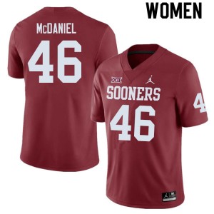 Women Gabriel McDaniel Crimson OU College Football #46 Jersey 786833-196