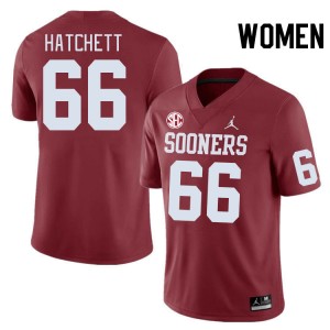 Women Geirean Hatchett Crimson OU Sooners 2024 SEC Conference #66 Jersey 879437-151