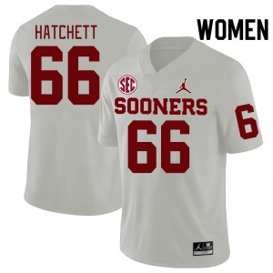 Women Geirean Hatchett White Oklahoma Sooners 2024 SEC Conference College Football #66 Jersey 307672-521