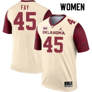 Women Hampton Fay Cream OU Sooners College Football #45 Jersey 902720-211