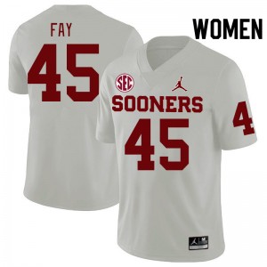 Women Hampton Fay White OU Sooners 2024 SEC Conference College Football #45 Jersey 656841-779