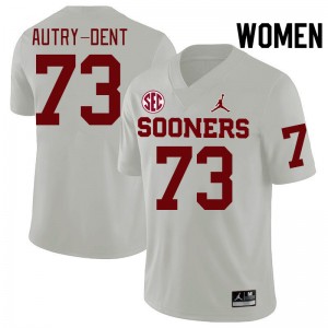 Women Isaiah Autry-Dent White Oklahoma 2024 SEC Conference College Football #73 Jersey 131612-972