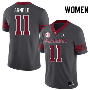 Women Jackson Arnold Charcoal Oklahoma 2024 SEC Conference #11 Jersey 204994-744