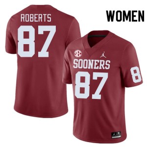 Women Jake Roberts Crimson OU 2024 SEC Conference #87 Jersey 805361-661