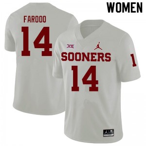 Women Jalil Farooq White Sooners College Football #14 Jersey 168877-998