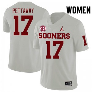 Women Jaquaize Pettaway White Oklahoma 2024 SEC Conference College Football #17 Jersey 786310-334