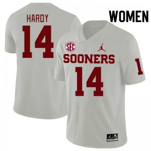 Women Jaydan Hardy White Oklahoma 2024 SEC Conference College Football #14 Jersey 674962-491