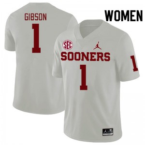 Women Jayden Gibson White OU 2024 SEC Conference College Football #1 Jersey 535999-754