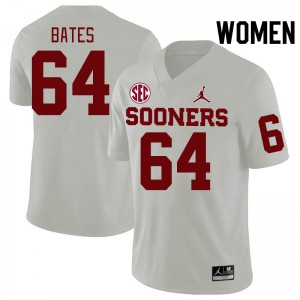 Women Joshua Bates White OU Sooners 2024 SEC Conference College Football #64 Jersey 812515-691