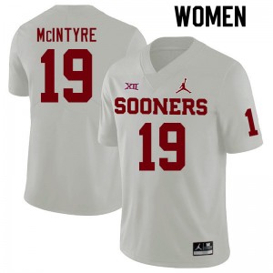 Women Kade McIntyre White Sooners College Football #19 Jersey 696050-161