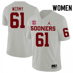 Women Kenneth Wermy White Sooners 2024 SEC Conference College Football #61 Jersey 373223-213