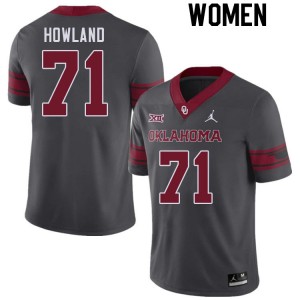 Women Logan Howland Charcoal Oklahoma College Football #71 Jersey 623577-261
