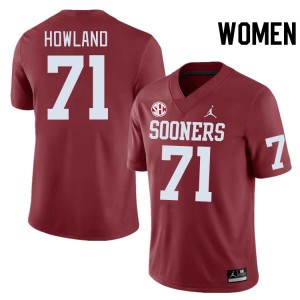 Women Logan Howland Crimson Oklahoma 2024 SEC Conference #71 Jersey 838016-957