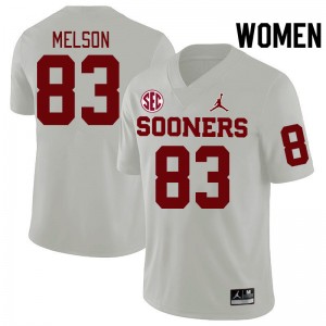 Women Major Melson White Oklahoma 2024 SEC Conference College Football #83 Jersey 602014-360