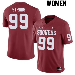 Women Markus Strong Crimson Oklahoma College Football #99 Jersey 334353-603