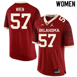 Women Maureese Wren Retro OU Sooners College Football #57 Jersey 943171-269