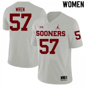 Women Maureese Wren White Sooners College Football #57 Jersey 601848-870