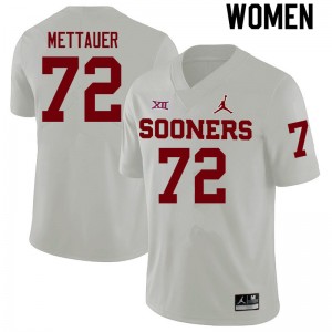 Women McKade Mettauer White OU College Football #72 Jersey 924421-572