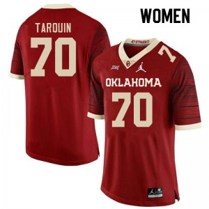 Women Michael Tarquin Retro Oklahoma College Football #70 Jersey 284611-698