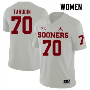 Women Michael Tarquin White OU College Football #70 Jersey 753451-789