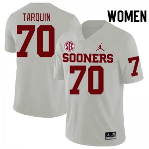 Women Michael Tarquin White Sooners 2024 SEC Conference College Football #70 Jersey 160486-571