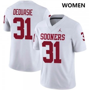 Women Reed DeQuasie White OU Sooners College Football #31 Jerseys 146323-781